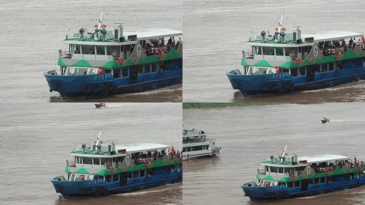 中秋国庆游客激增，嘉陵江游轮航运。
