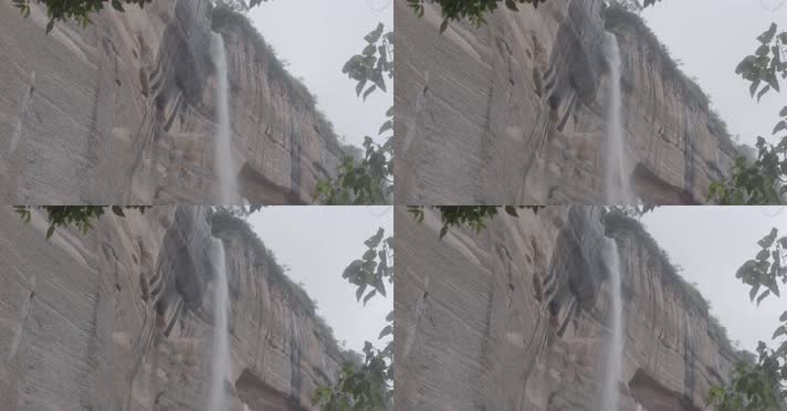 C丹霞山马尾泉瀑布高清固定镜头