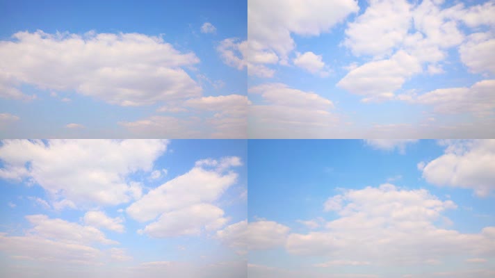 蓝色天空 蔚蓝天空 白云 云 天空延时 云延
