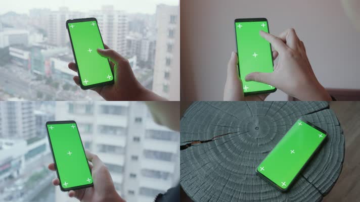 4K手机绿幕各种动作合集