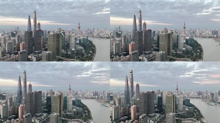 V1-0009_DJI_20231022上海航拍 陆家嘴 城市 经济 金融 发展