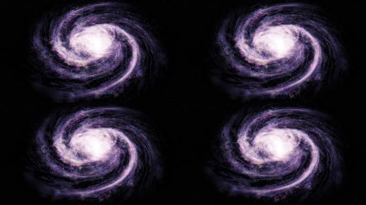 4K宇宙太空紫色星云星系