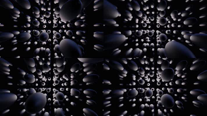 4K抽象黑色照明粒子VJ视频背景