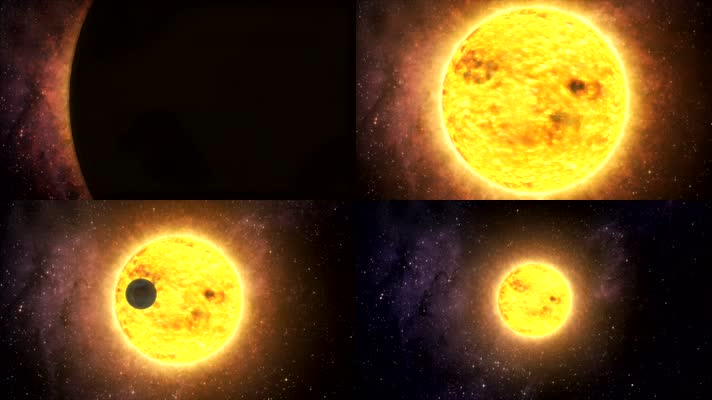 模型素材 环绕特写太阳系外行星 宇宙星系