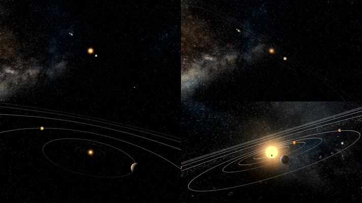 模型素材 远景太阳系行星 宇宙星系 