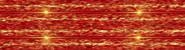 4k横版红绸和金色粒子波浪