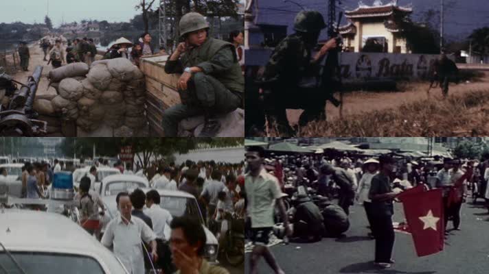 1975年北越人民军士兵装甲部队进攻解放西贡