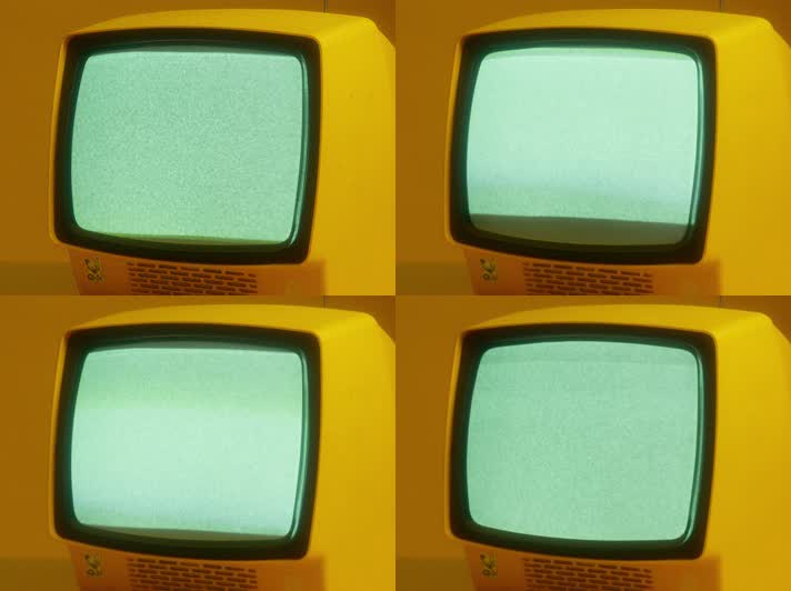 没有信号的电视雪花电视黄色电视