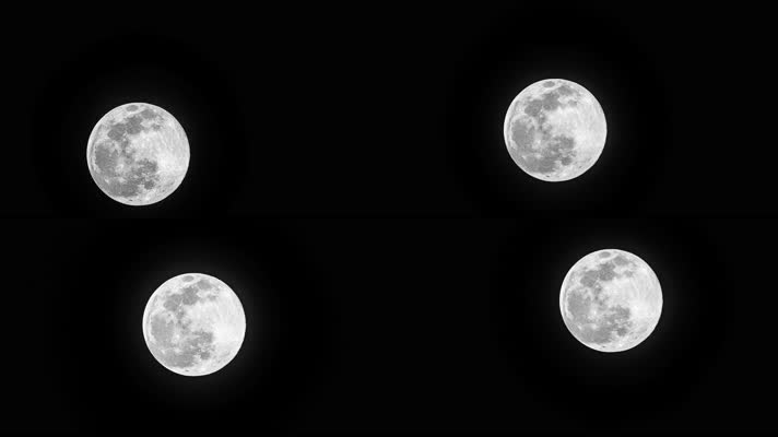 唯美满月亮月球移动延时摄影