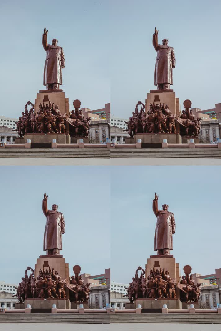 毛主席像沈阳中山广场雕像群（竖版延时）