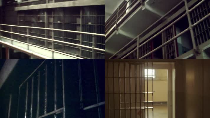 50年代监狱牢房铁窗围墙羁押审问嫌疑犯