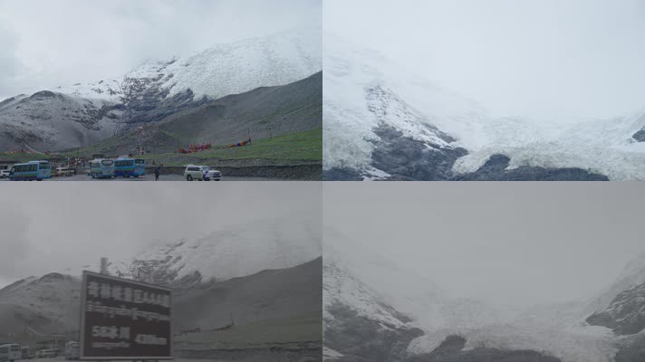 旅拍西藏藏区奇林峡沿途雪山风光