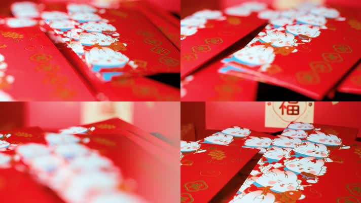 龙年过年新年红包特写春节节日喜庆49
