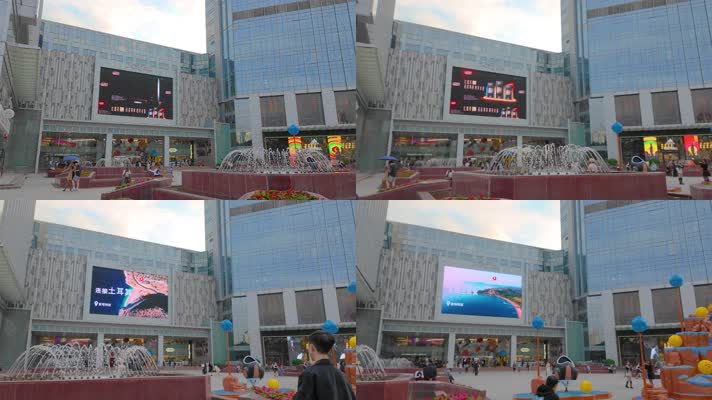 天河城广州天河商圈购物中心大范围延时人群