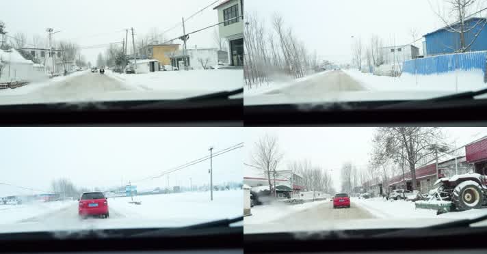 下雪 下大雪行车 开车 开车第一视角 