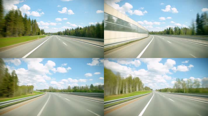 汽车在高速公路上快速行驶
