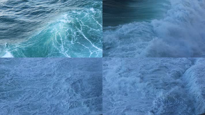 蓝色清澈巨浪高清