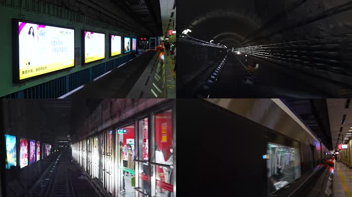 【4K】地铁进站出站驾驶室视角