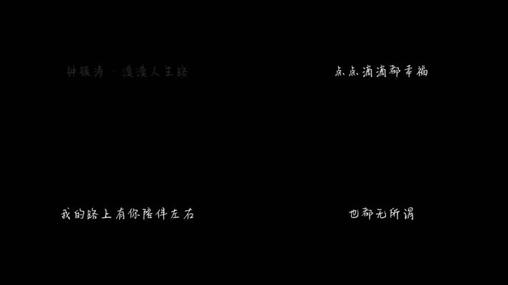 钟镇涛 - 漫漫人生路（1080P）