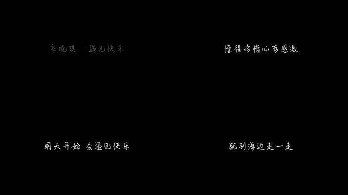 辛晓琪 - 遇见快乐（1080P）
