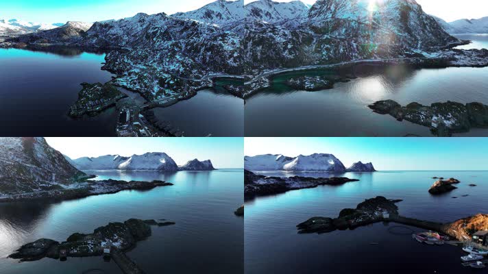 4K航拍挪威塞尼亚岛无限自然美景