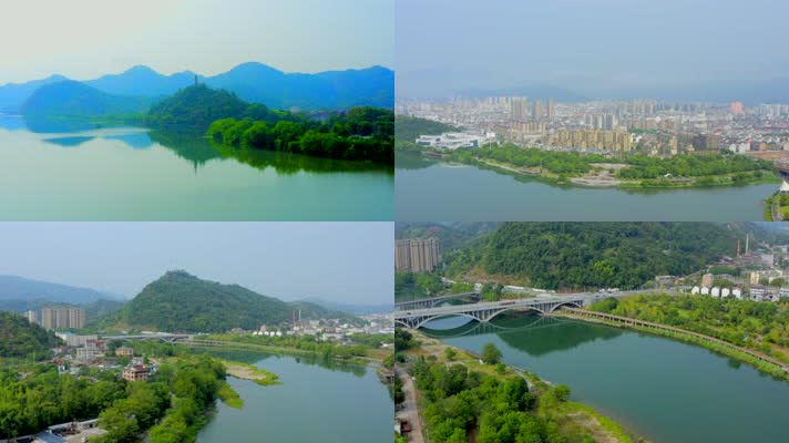 「有版权」原创航拍仙居县风景全貌4K 