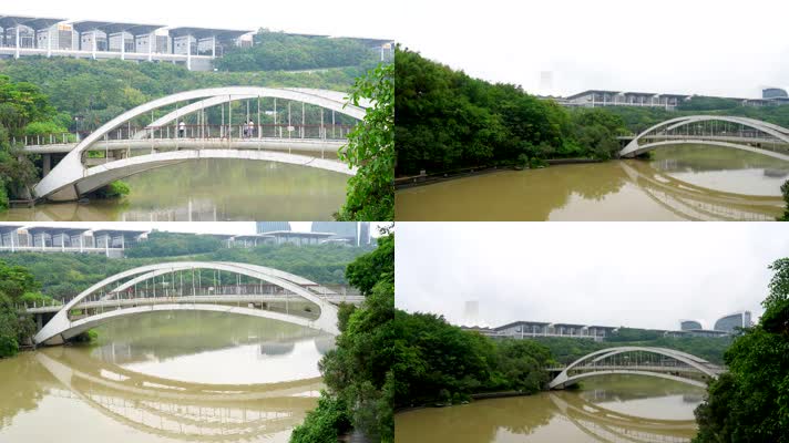 南宁民歌湖曲水桥南宁国际会展中心