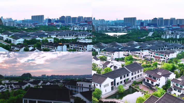 4K航拍苏州吴淞区城市自然美景