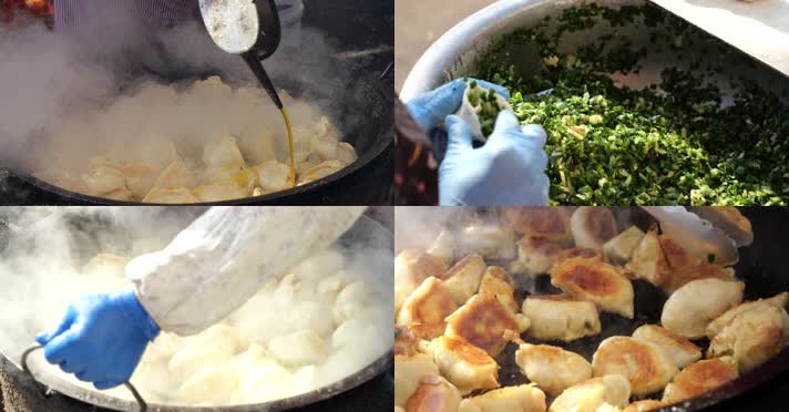 煎包 小吃 早点 美食 面食 包子 大集 包子